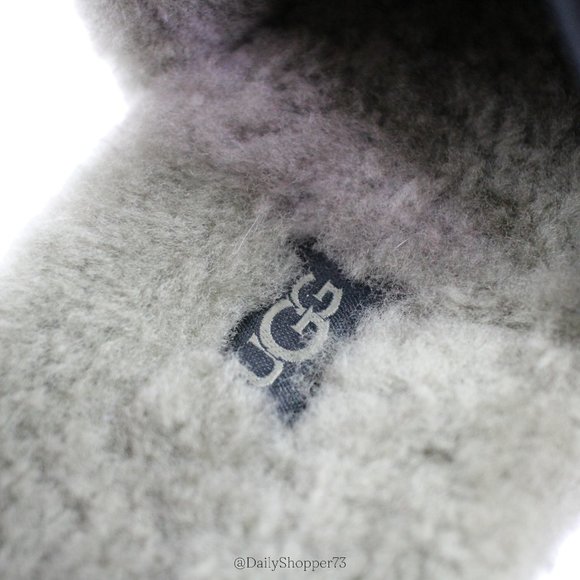 UGG Women's "Super Fluff Slipper" Sling Back Cozy Sheepskin Shoes - Burnt Olive - Picture 7 of 8